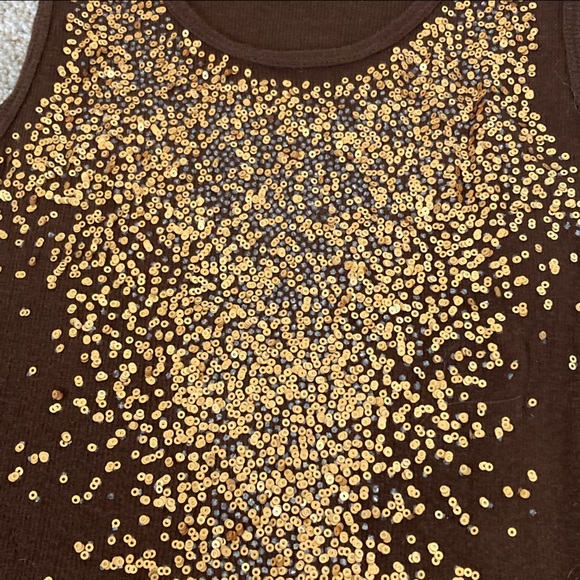Brown sequin Fang Glam y2k tank top - Picture 3 of 7